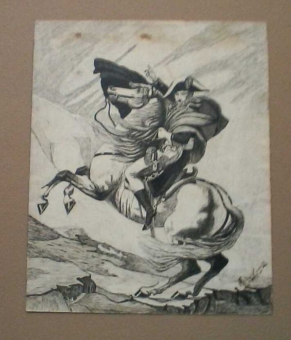 Napoleão Bonaparte Desenho Antigo Anno 1912.