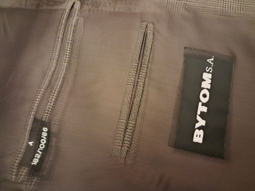 Marynarka Bytom 182 / 100 / 86 Jasny brąz Krata W kratę Męska