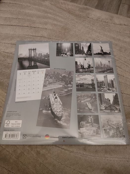 Kalendarz new york retro 2025