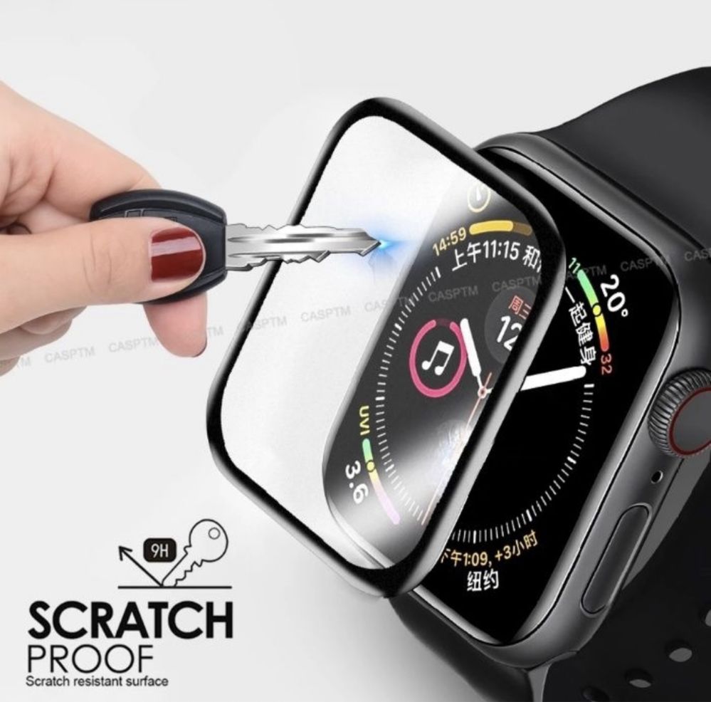 3 Д захисна плівка скло на Apple Watch 1-7 защитное стекло пленка