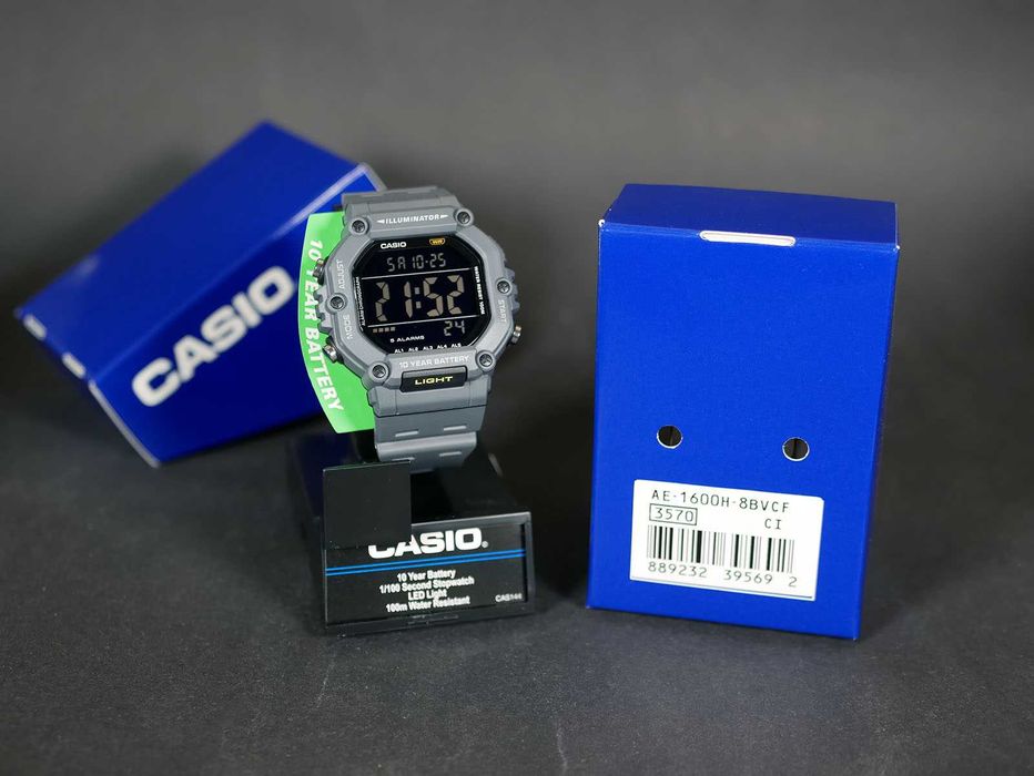 Casio AE-1600H-8BV. 10 лет батарейка
