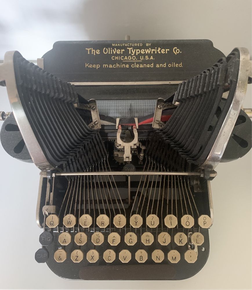 Coleção Rara de 3 Máquinas de escrever - Oliver Typewriter nº 2,3 e 5