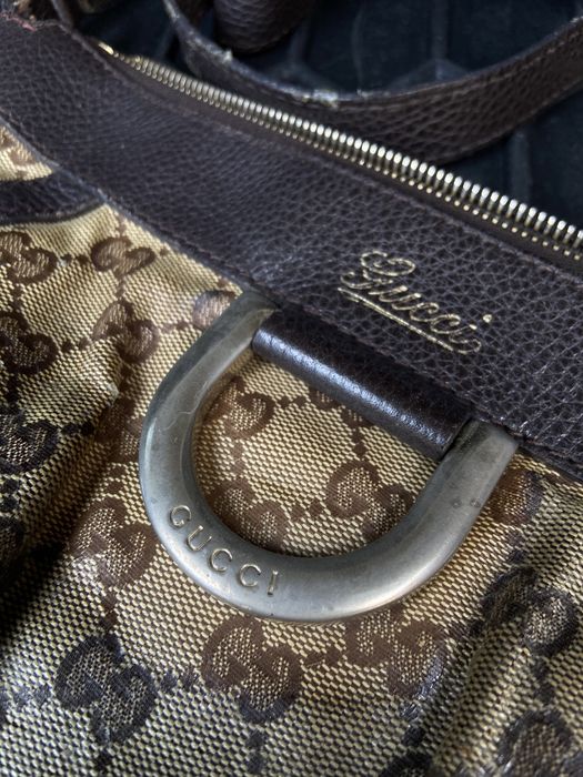 оригінальна сумка Gucci Canvas hobo bag гуччи