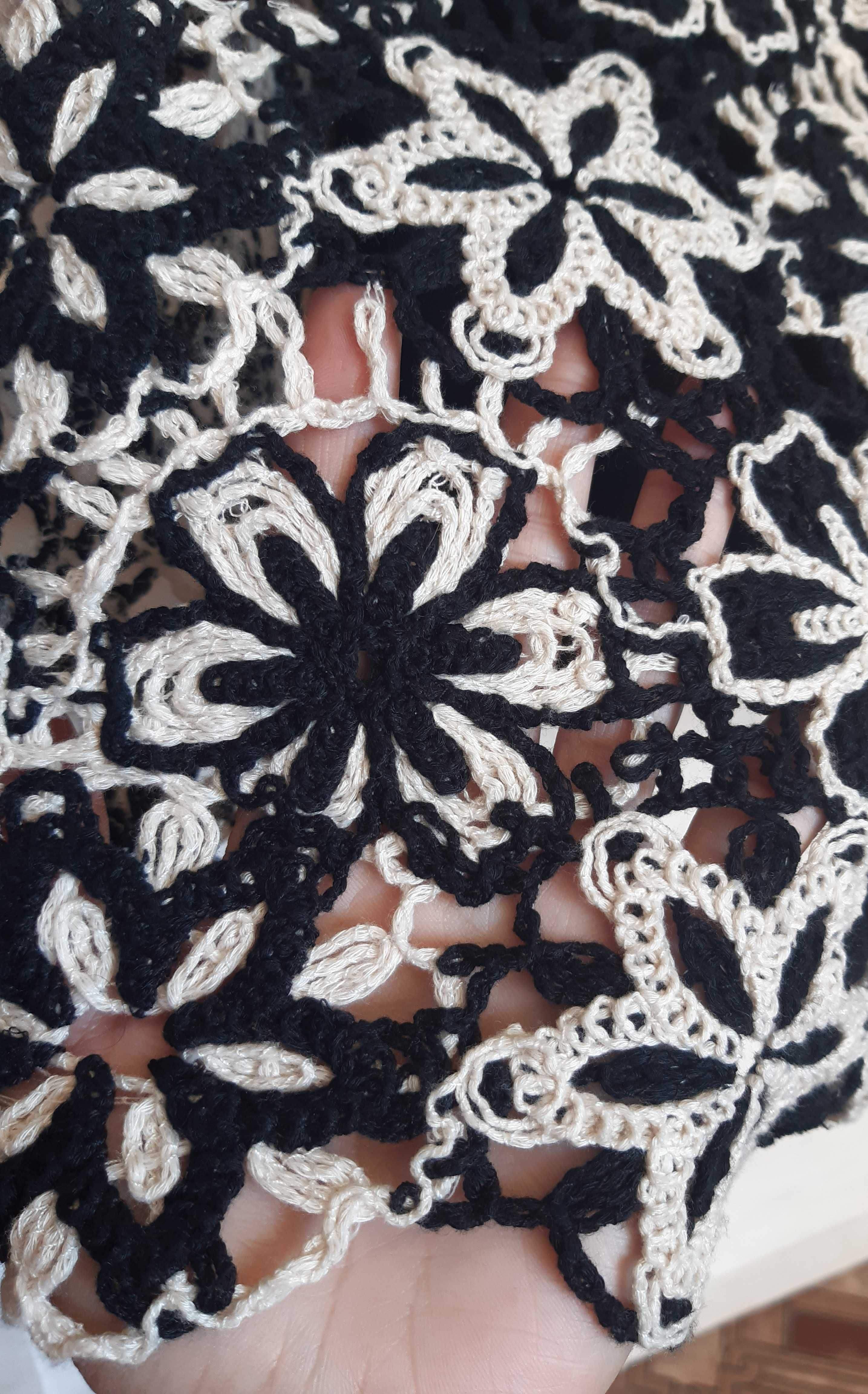 Шикарное, вязанное крючком, кроше платье мини в этно, бохо стиле zara