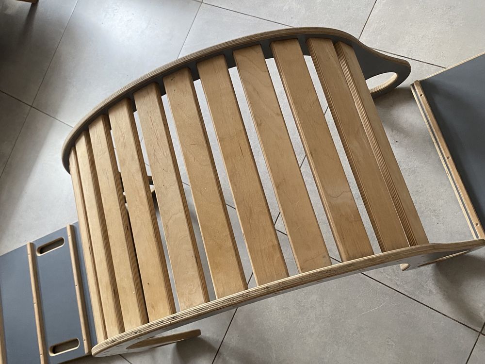 Drewniany bujak Good Wood + drabinko zjeżdżalnia x2