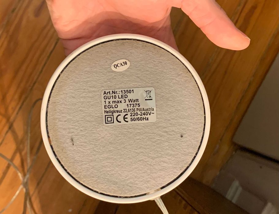 Candeeiro Branco esfera