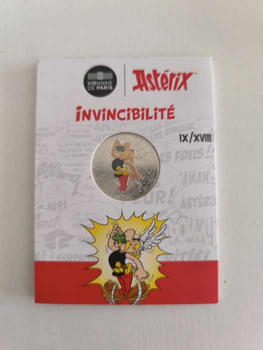 Moeda Asterix de 10€ em prata 333 Invincibilité
