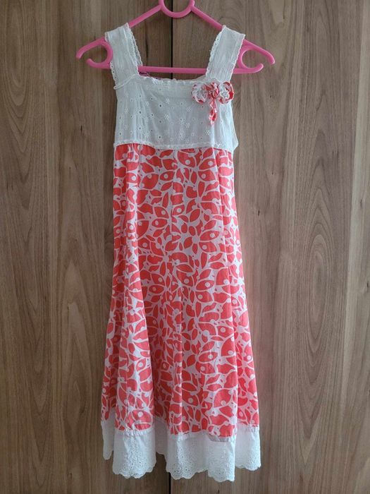 Sukienka na ramiączkach dla dziewczynki na lato rozmiar 134 AquaMARINE