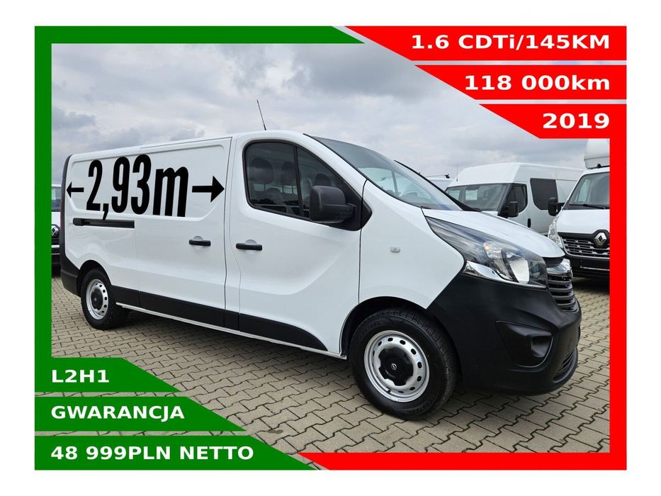 Opel Vivaro L2H1 *48999zł NETTO* 1.6CDTi/145KM  Klimatyzacja, Tempomat, Webasto, Czujniki parkowania, Kamera