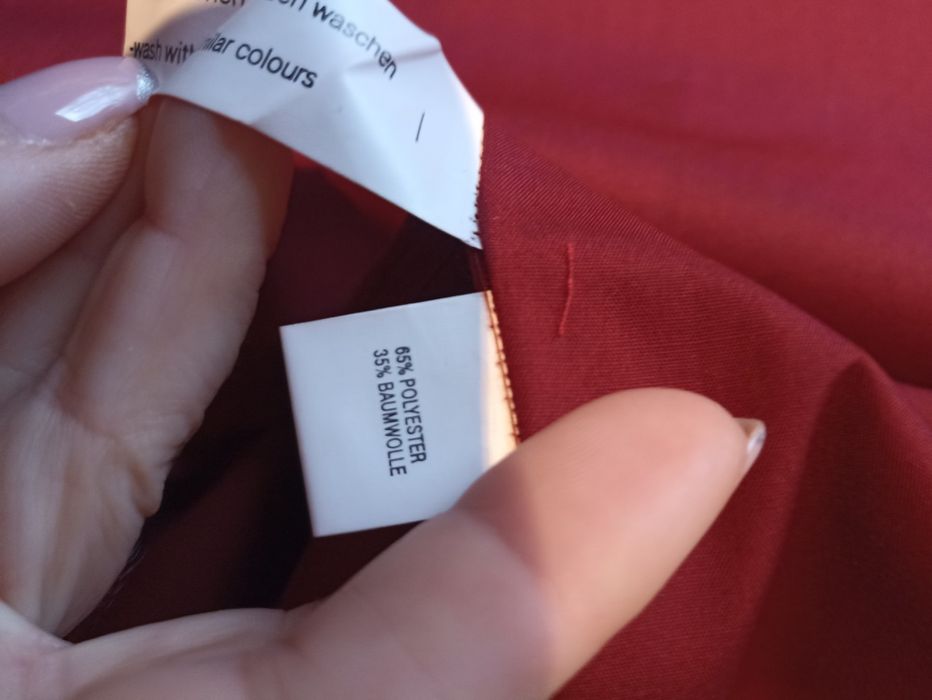 Koszula z długim rękawem bordowa roz.XL