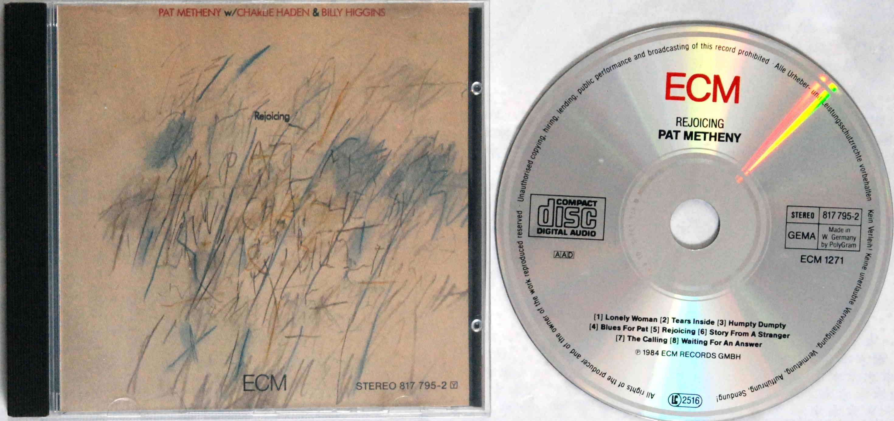 (CD) Pat Metheny - Rejoicing (ECM Records, West Germany)