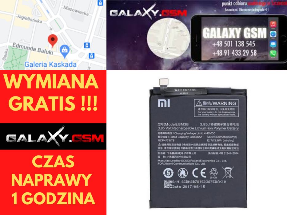 XIAOMI MIX 2s BM-3 Bateria Oryginał Wymiana GRATIS Szczecin