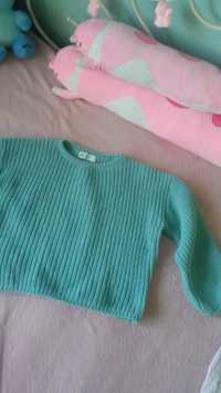 Morski sweterek dla dziewczynki 130