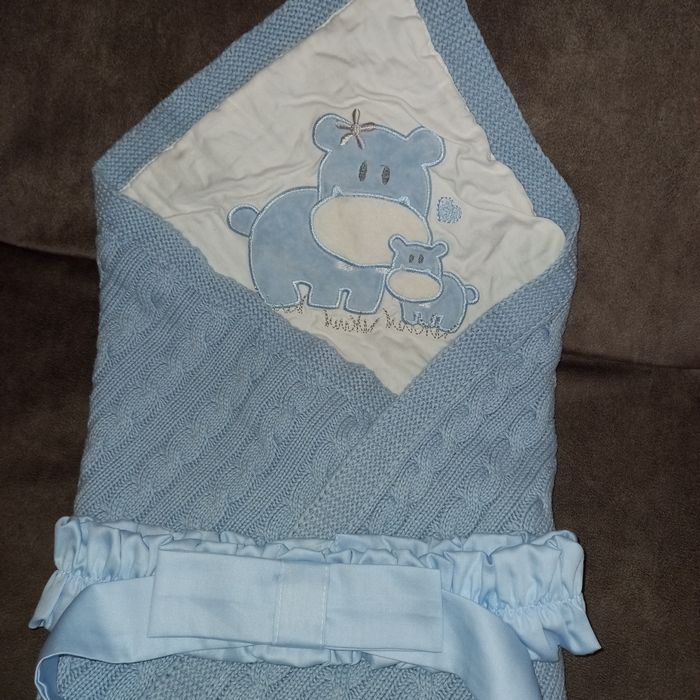 Плед-конверт для весенне-летней выписки + ортопедическая подушка