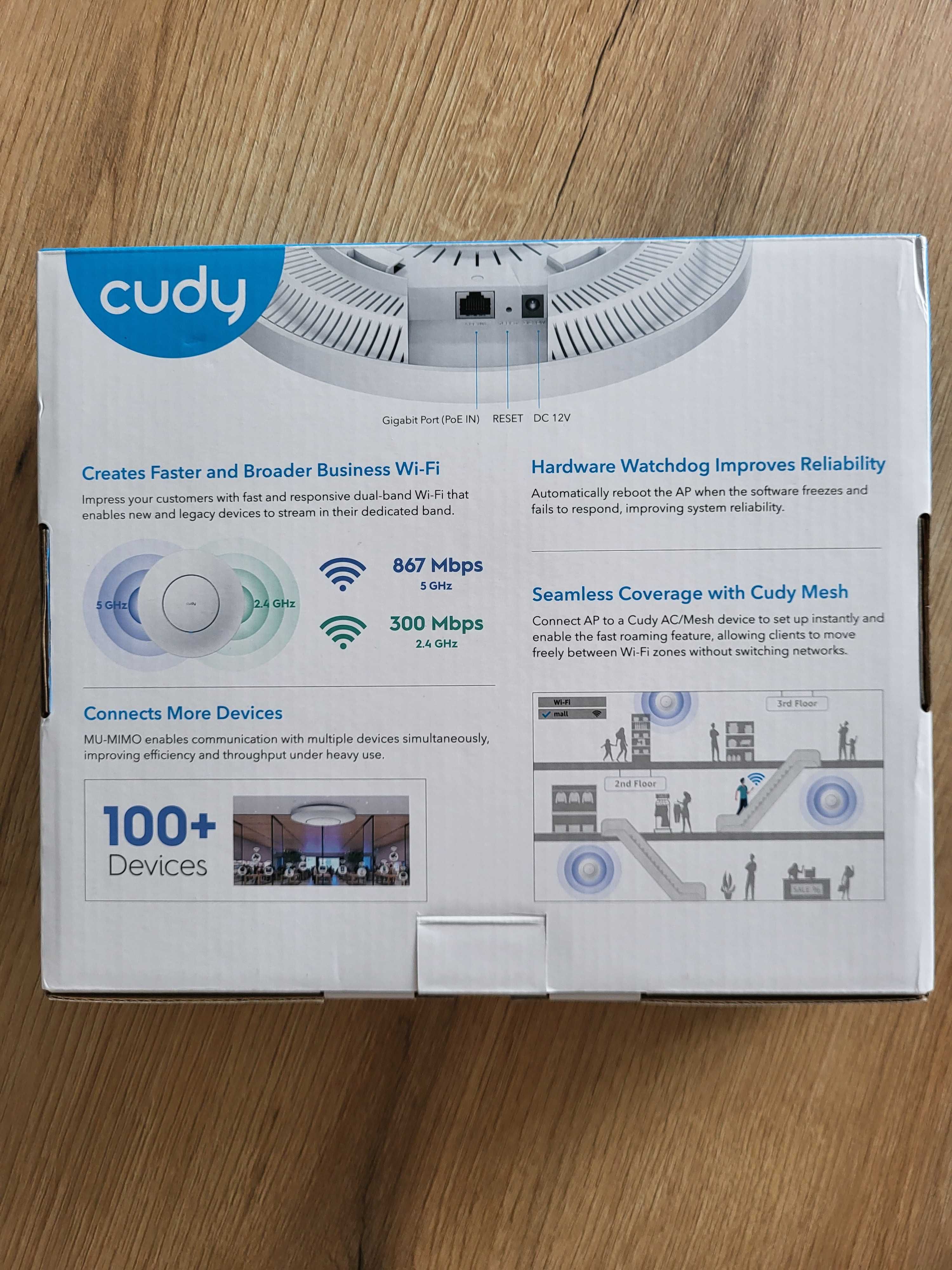 Cudy AP1300 – AP / router + injector PoE, stan idealny, obsługa Mesh
