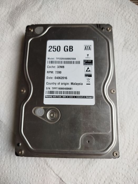 Продам HDD/SSD: 250 GB, 500 GB, 500 GB — рабочие, с коробками