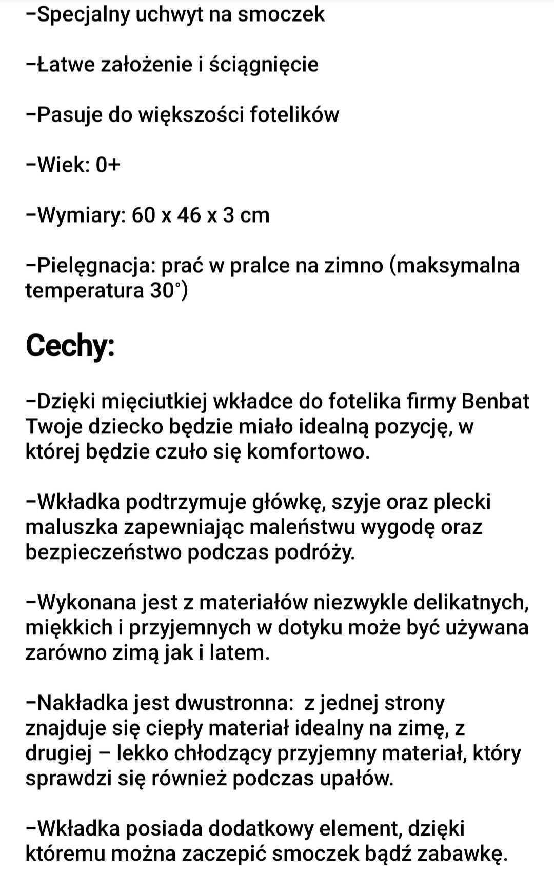 Wkładka do fotelika Benbat