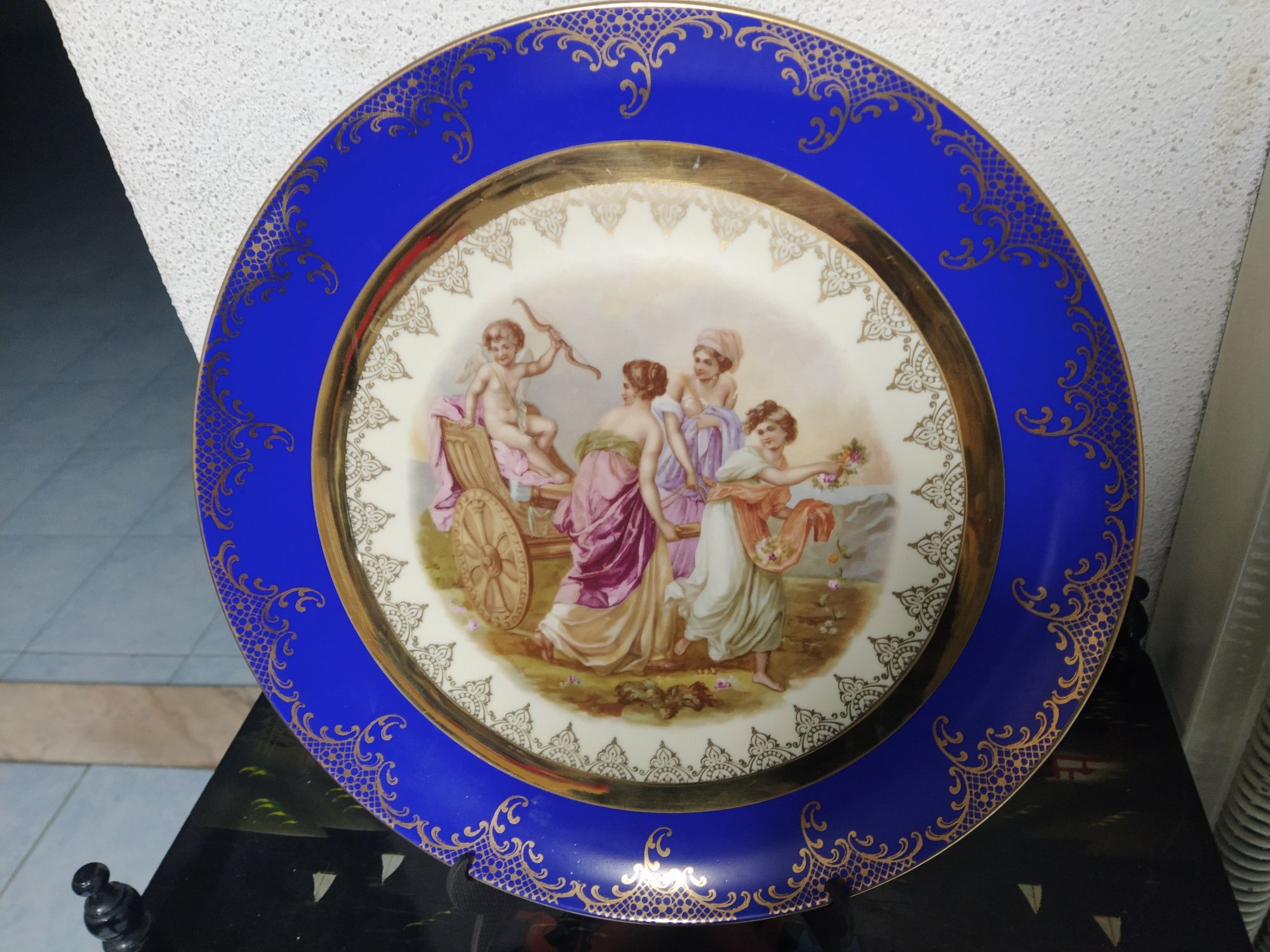 Conjunto de 2 Pratos decorativos de Porcelana Bavaria