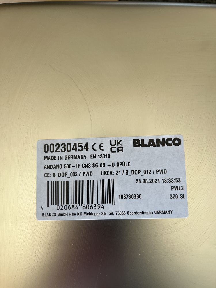 Zlew BLANCO ANDANO 500-IF stal polerowana, InFino