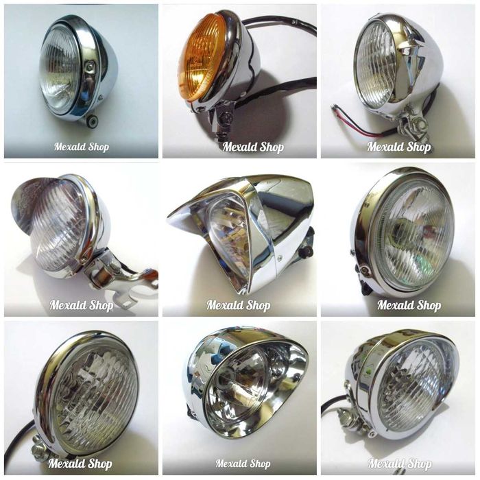 Фара на мотоцикл мотофара кафе рейсер боббер скремблер стрит кастом