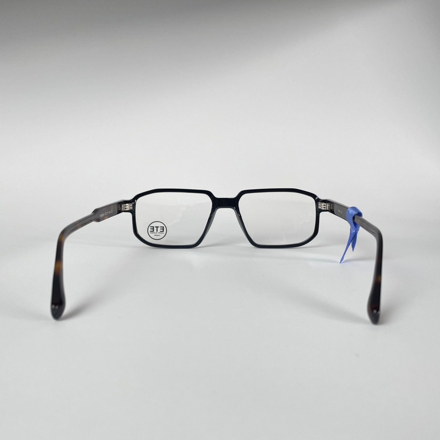 Okulary oprawki ETE unisex - czarne, acetat i metal