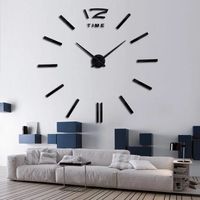 Большие настенные 3D часы RIAS xz127 с арабскими черными цифрами
