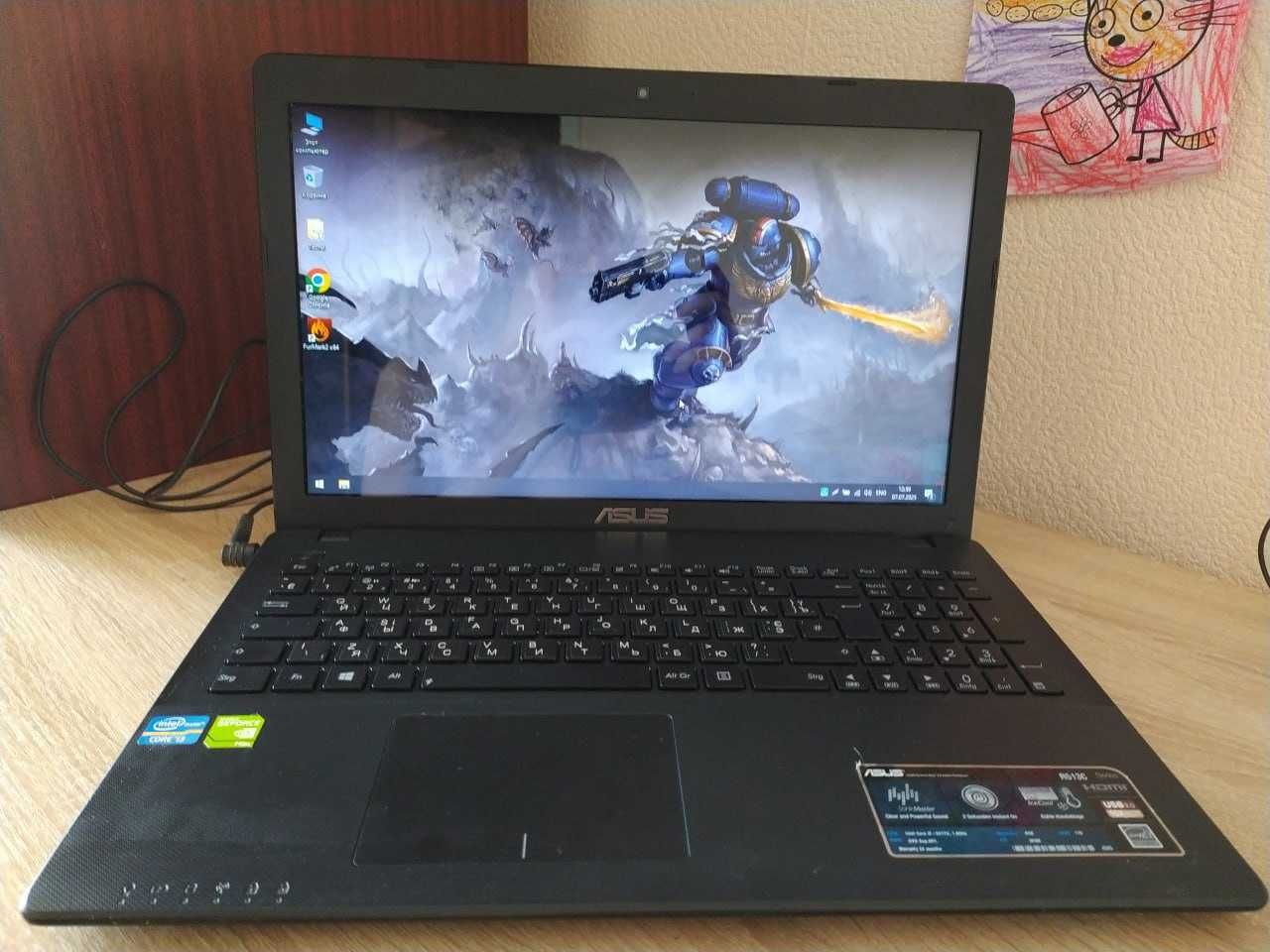 ІГРОВИЙ Ноутбук ASUS R513C i3-3217U 12GB RAM Nvid710M HDD 500GB бат 2ч