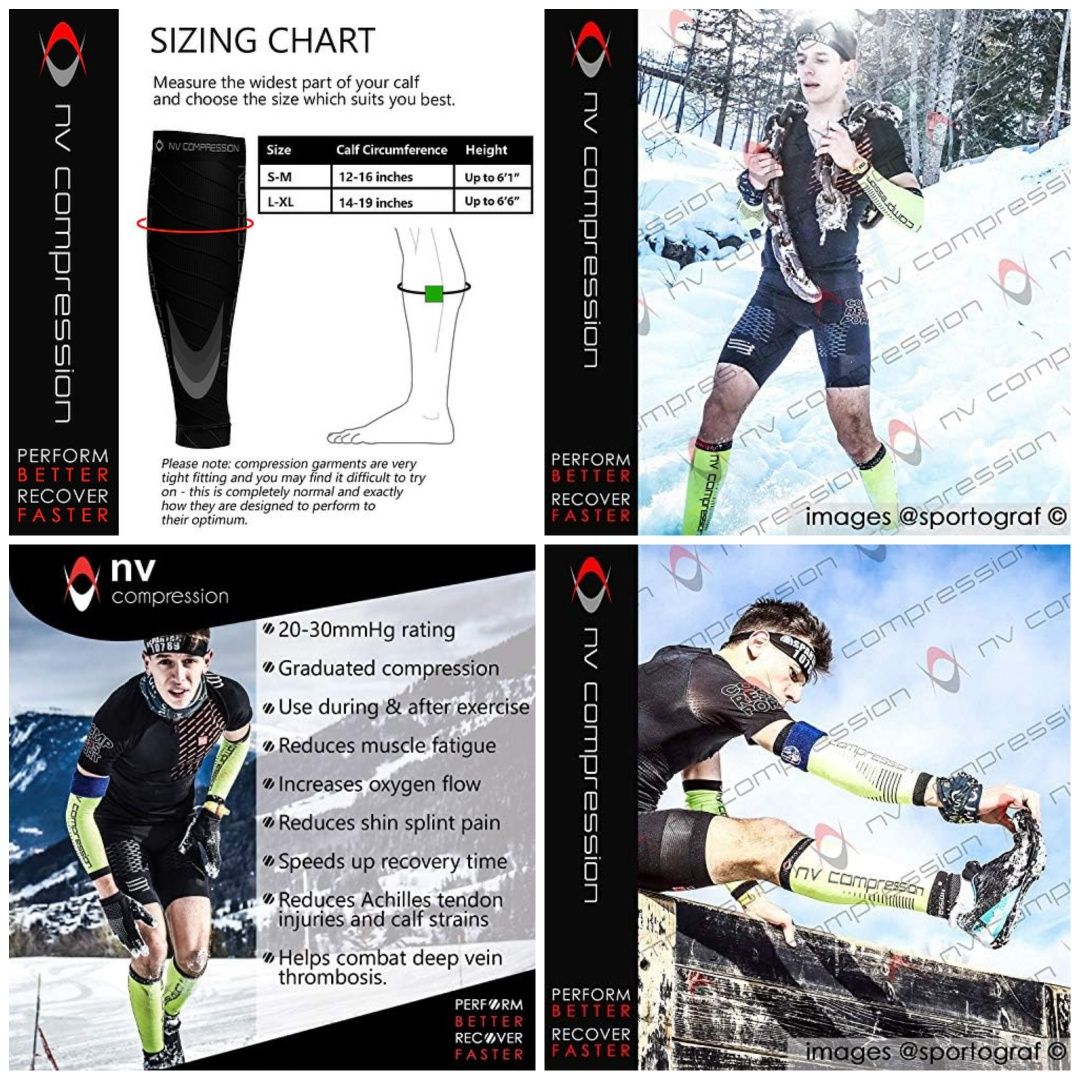 Компресійний гетри NV Compression Essential Race & Recover. Розмір S/M
