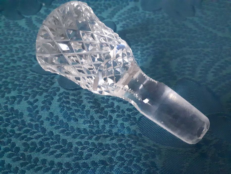 piękny duży korek kryształowy do karafki