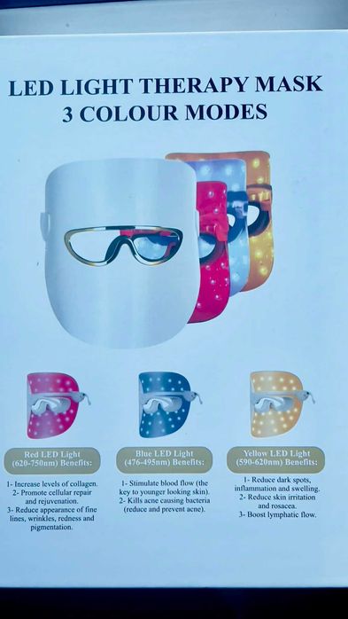 Maska do terapi światłem LED