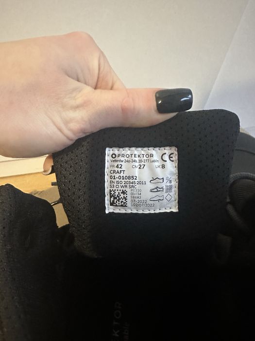 Trzewiki Robocze CONSTRUCT 851 Protektor Czarne S3