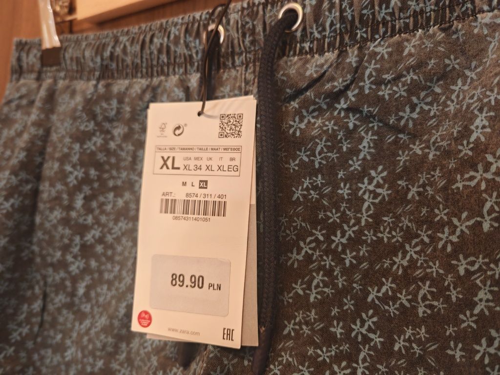 ZARA Nowe męskie spodenki kąpielowe rozm. XL. Okazja.