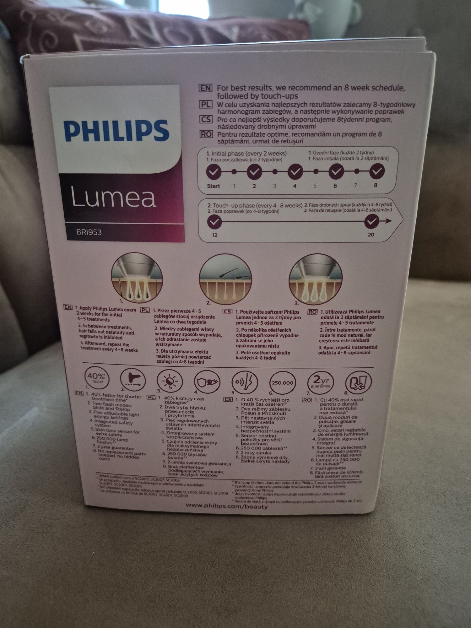 Depilator laserowy Philips Lumea IPL 9900 Series używay 3 razy ideał