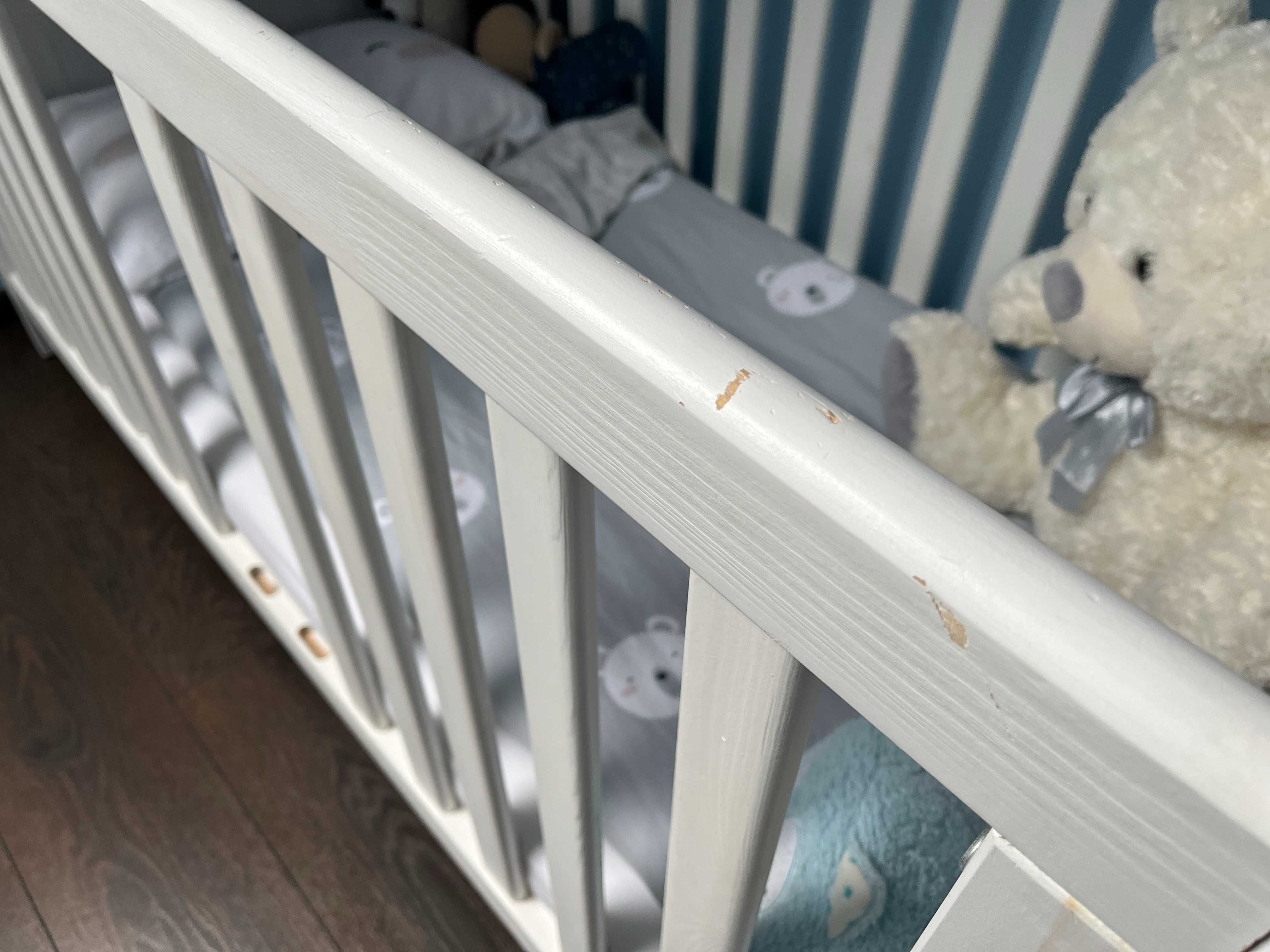 Łóżeczko dziecięce Luca Baby 70x140 modrzew +materac +komplet pościeli