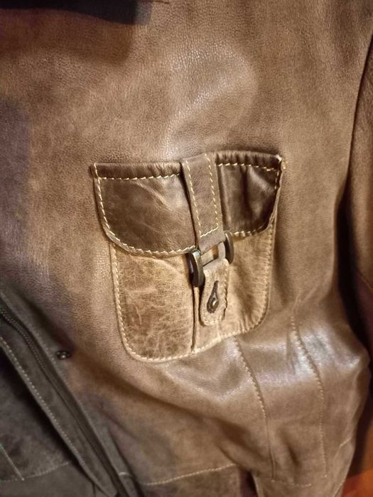 Kurtka skórzana Ochnik XL brązowa