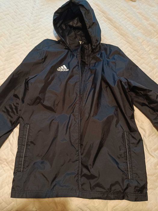 Adidas - Kurtka męska przeciwdeszczowa, wiatrówka, czarna, stan bdb