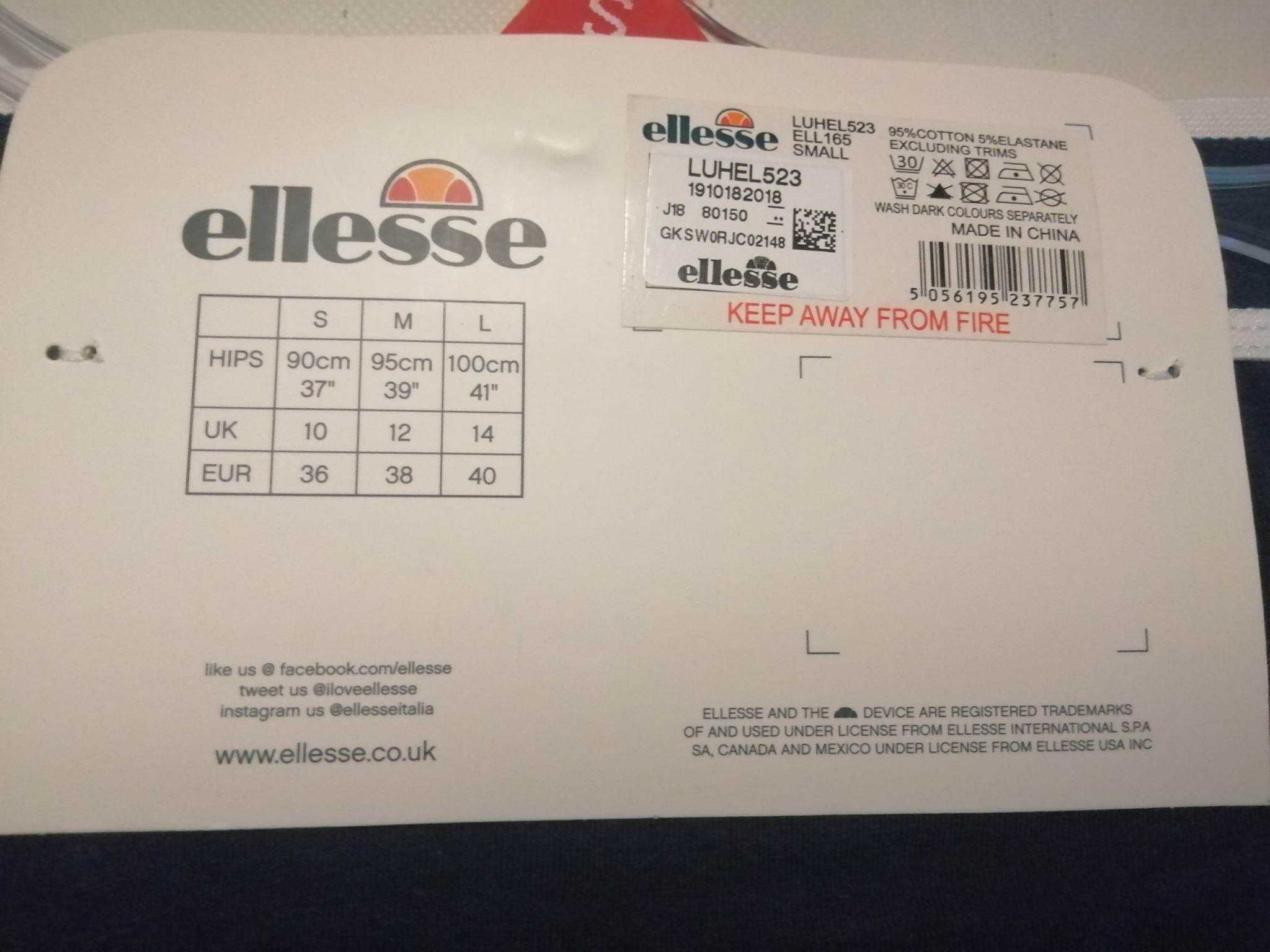 ELLESSE 2 Pack Short 2 x Figi Nowe Majtki Damskie E 36 Oryginalne 100%