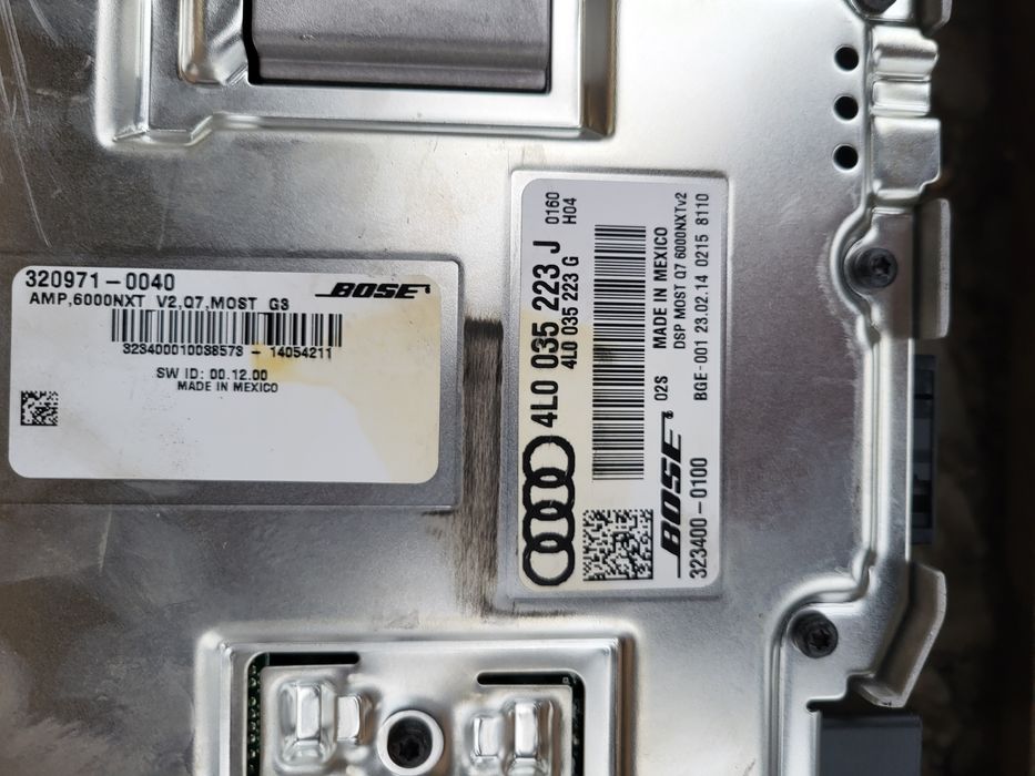 AUDI Q7 4L Głośniki Subwoofer Wzmacniacz BOSE Zestaw 4L0.035.382.A