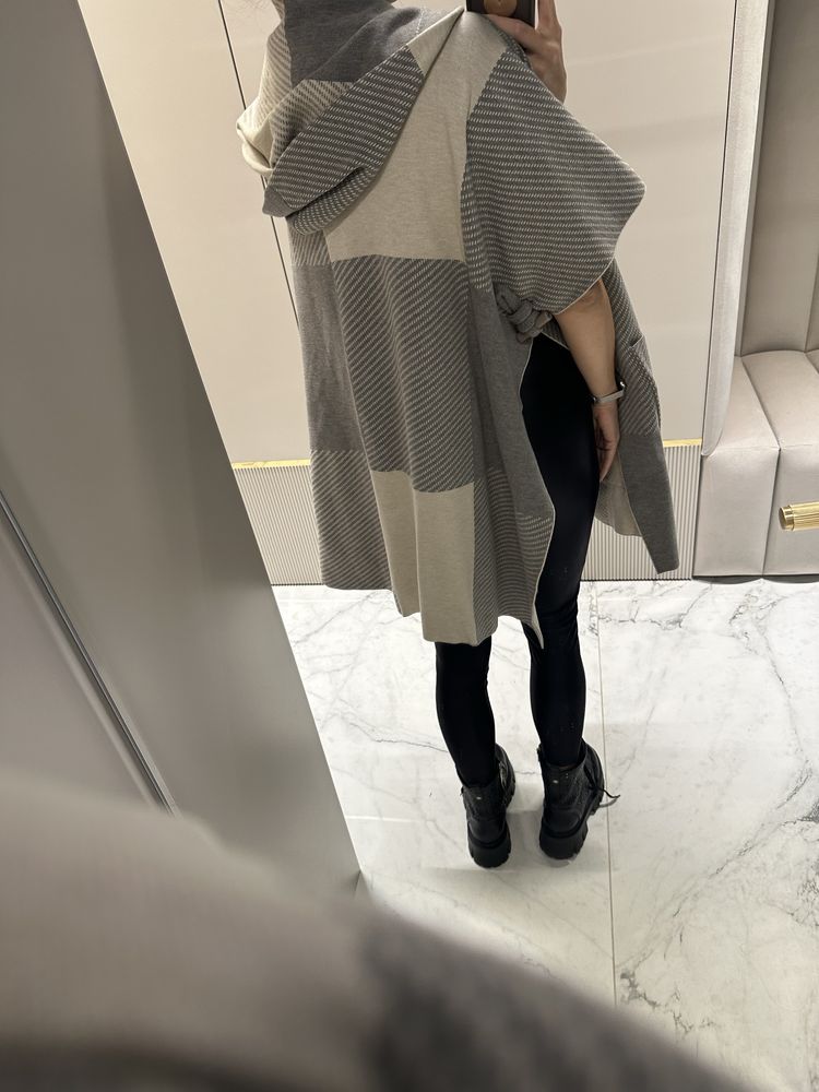 Ponczo narzutka chloe kurtka boho fredzle