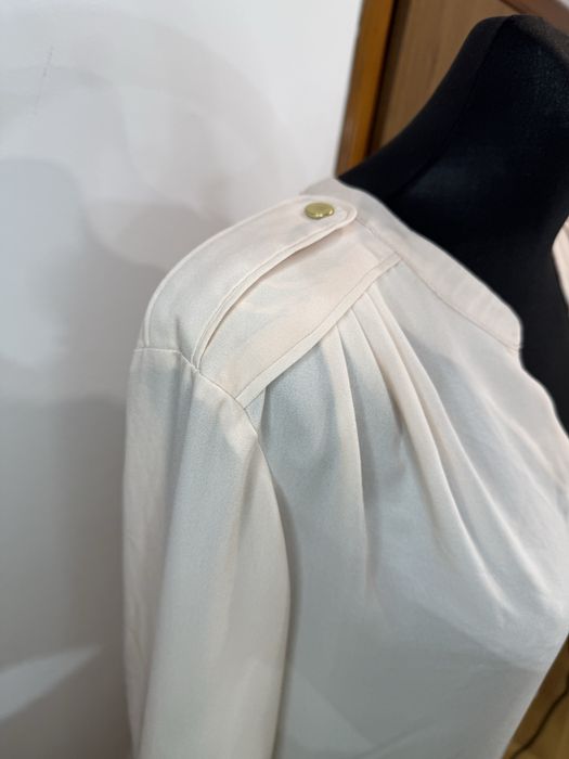 Koszula pudrowy róż z długim rękawem