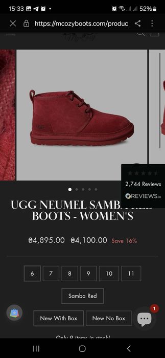 Угги унисекс оригинал.в шикарном красном бархате