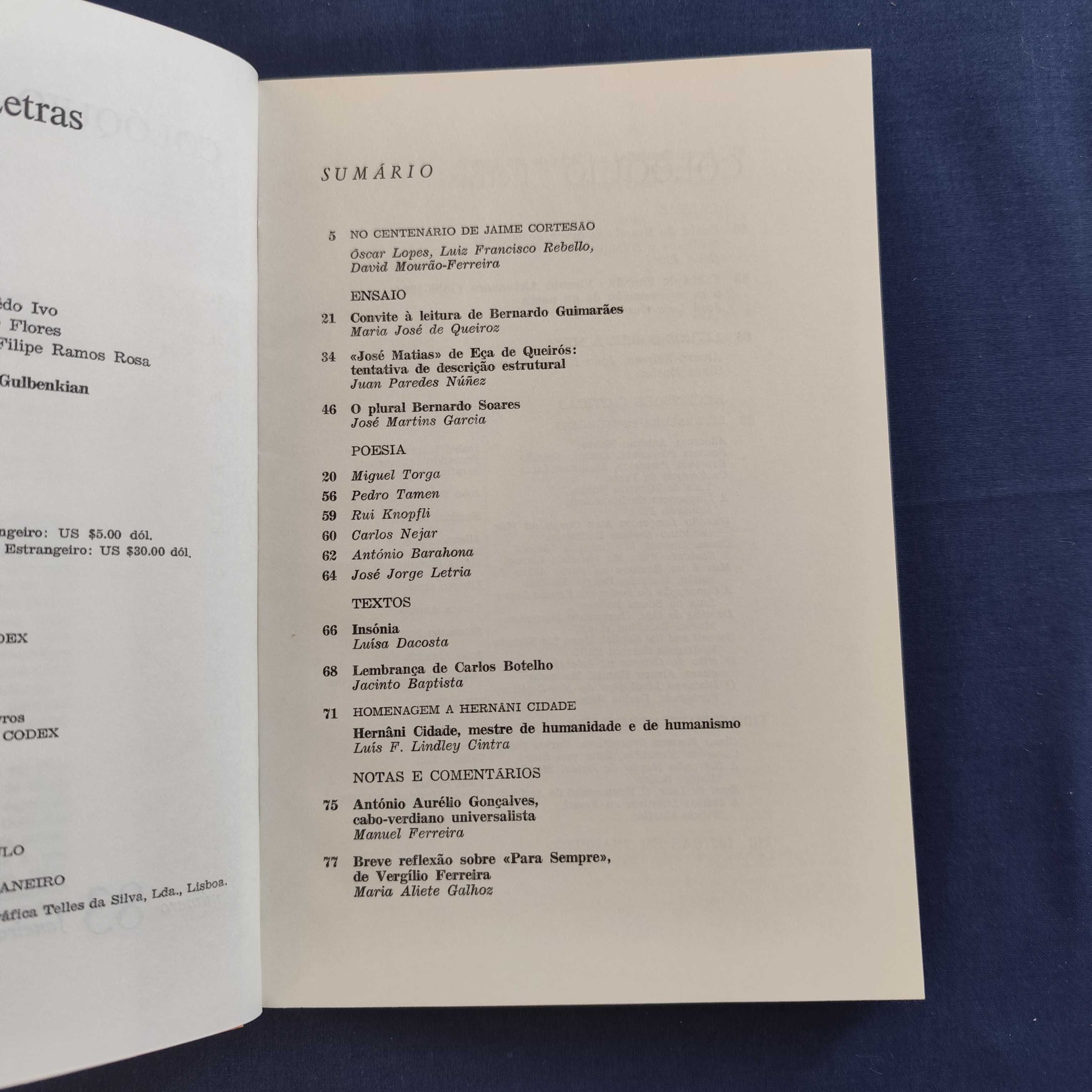 Revista Colóquio Letras 83 - Janeiro 1983