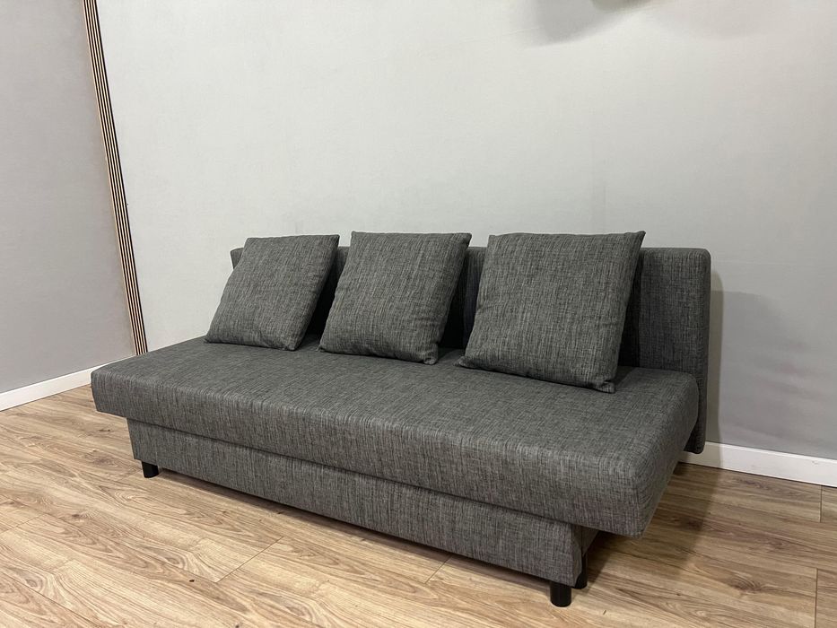 Kanapa rozkładana szara IKEA z poduszkami, wyprana DOSTAWA!