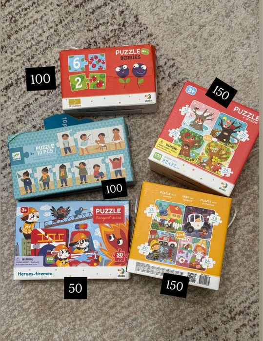 Пазлы dodo 3+ 4+ 5+