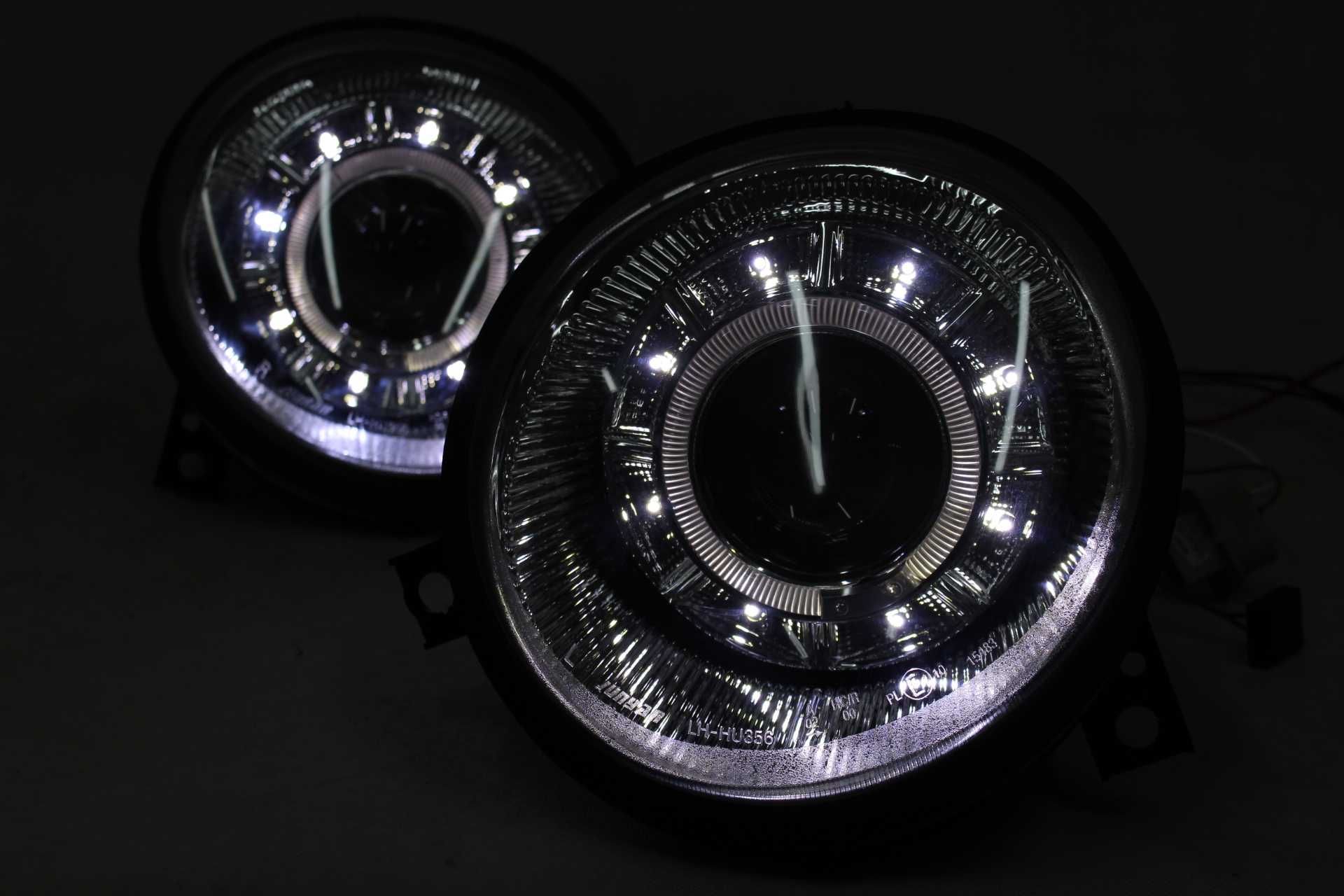 Reflektory lampy przednie przód VW LUPO 98-05 Chrom LED TUNING RINGI