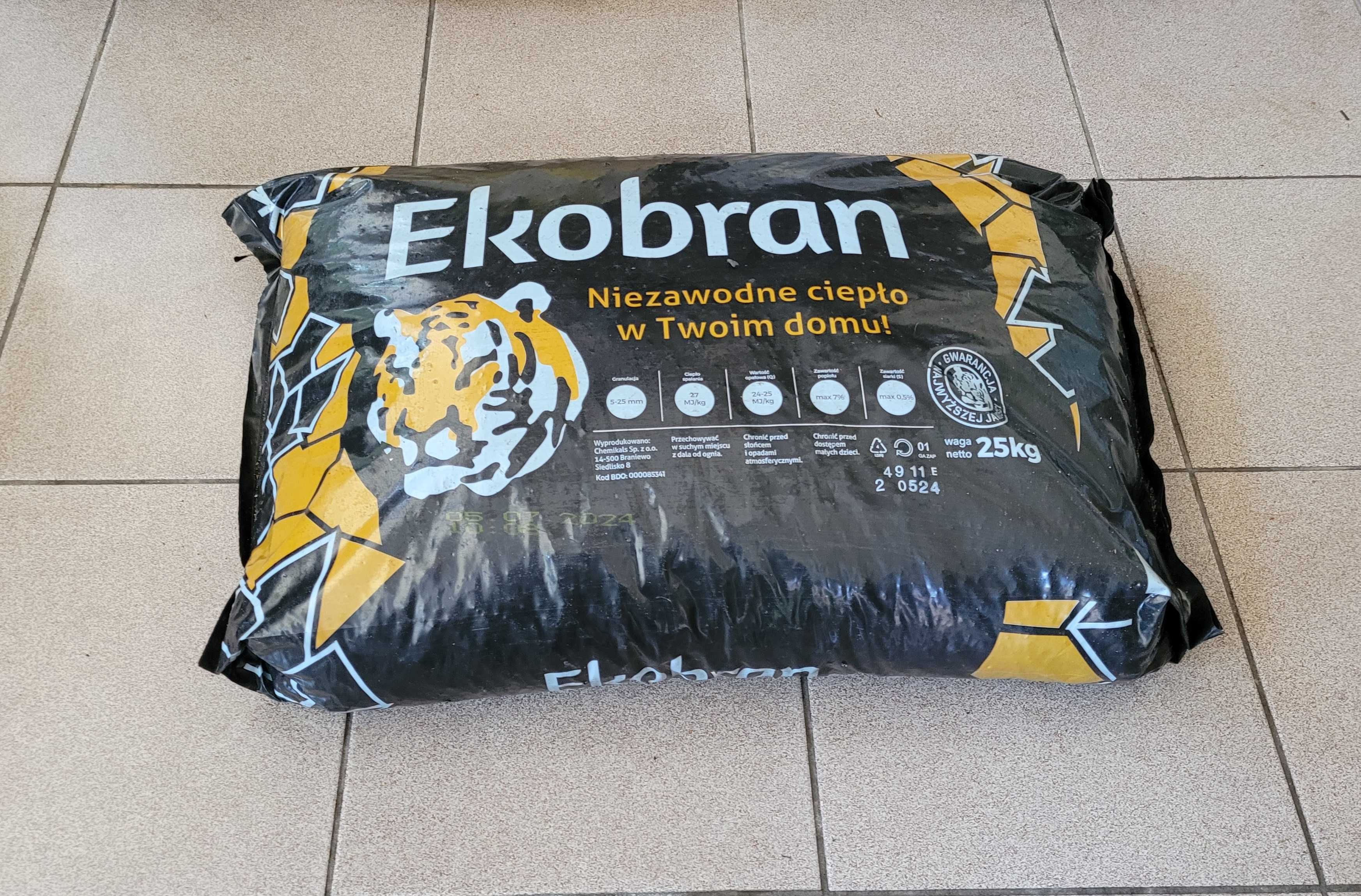 Groszek (dawniej ekogroszek) Ekobran workowany Ciepło spalania 27MJ/kg