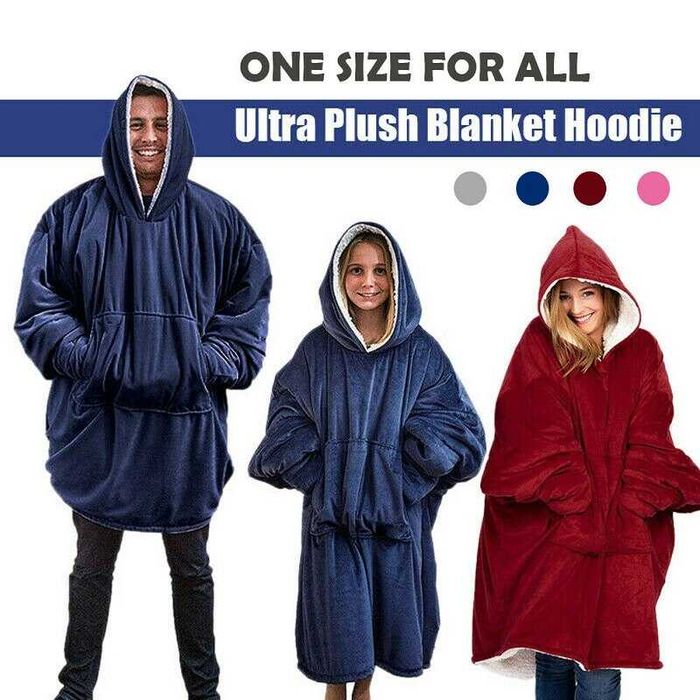 Худі плед з капюшоном Huggle Hoodie толстовка-ковдра