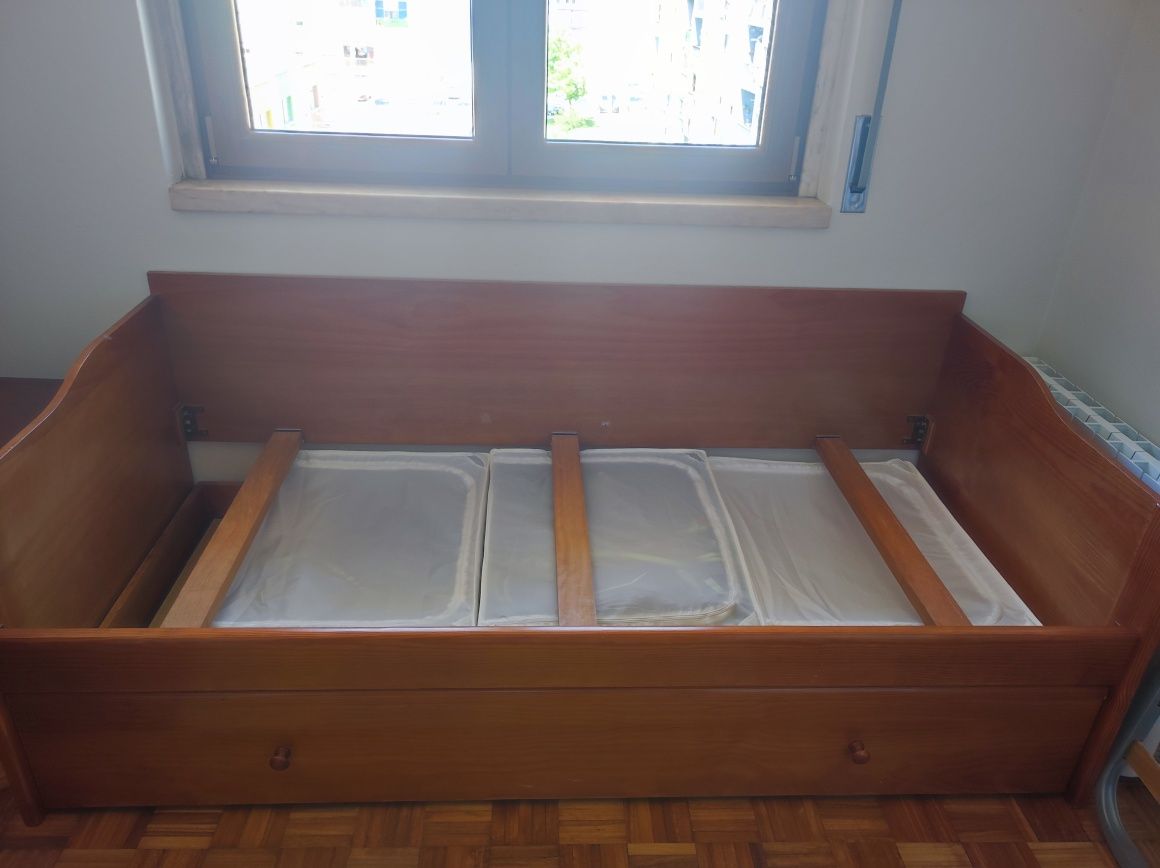 Cama individual/solteiro com gavetão