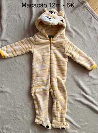Pijamas/babygrow coralina inverno bebé menino - 3 unidades