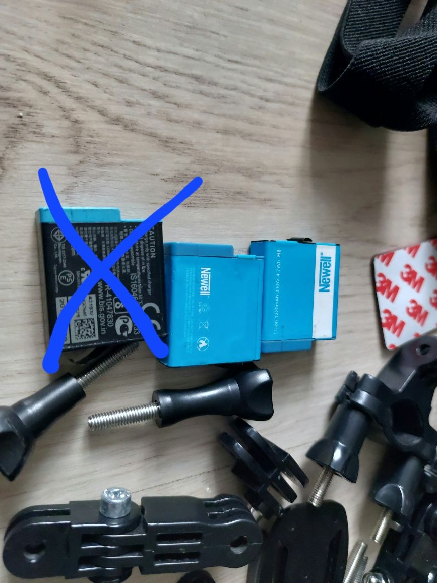 Zestaw do gopro hero 8 baterie akcesoria szelki